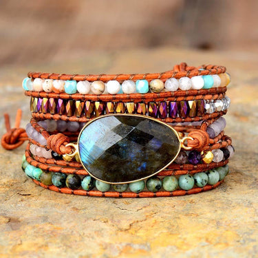 Stunning Labradorite Wrap Bracelet-Your Soul Place